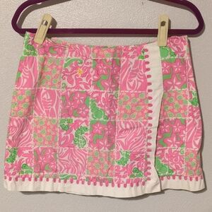 Lilly Pulitzer Pink and Green Patchwork Skirt